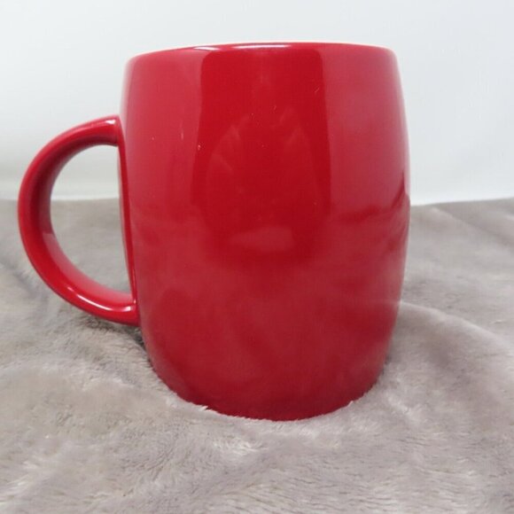 Starbucks Collectors Item 2011 Red Barrel Ceramic Coffee Mug Laser Engraved 15oz - Picture 4 of 7